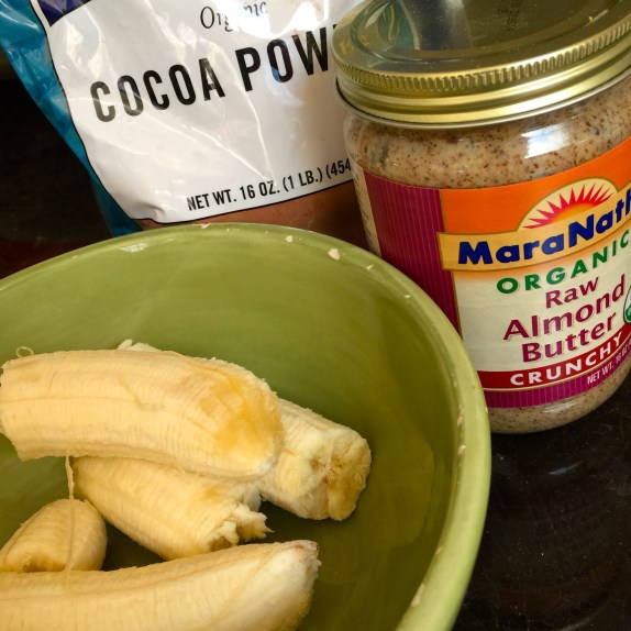 ingredients choc banana almond pudding