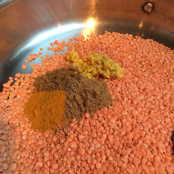 red lentil prep