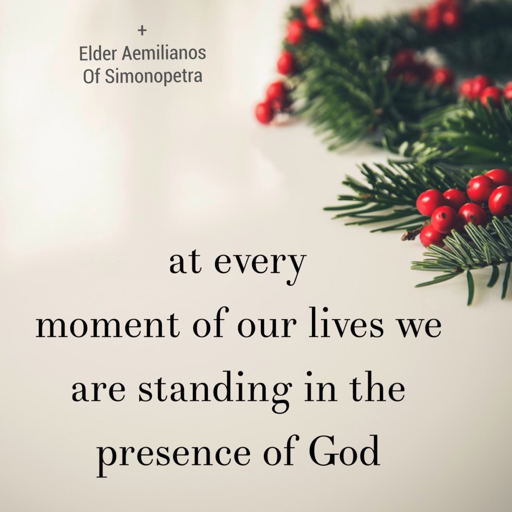 Elder Aemilianos presence of God 