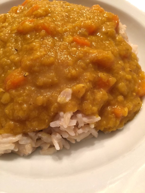 red lentil dal dinner