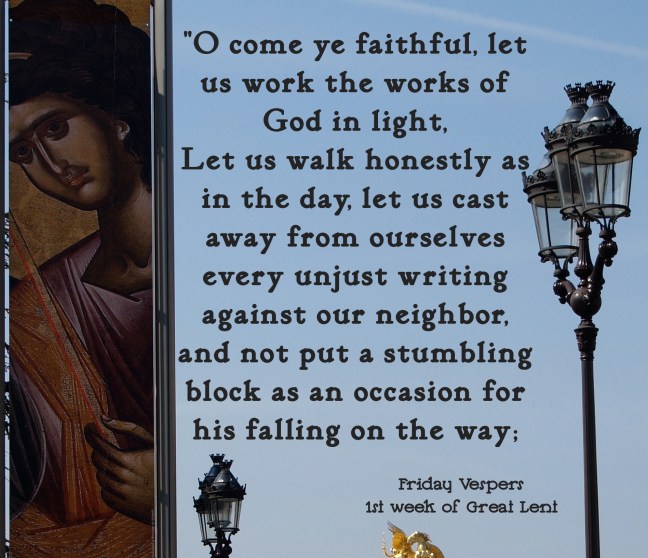 1st Friday Great Lent Vespers