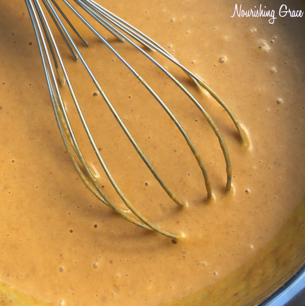Paleo Dairy Free Pumpkin Custard Mixing